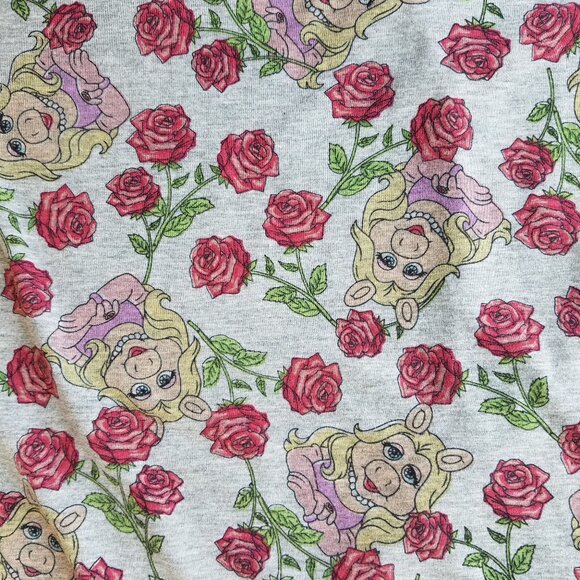 LuLaRoe Carly XS Miss Piggy Red Roses Gray Dress - Picture 8 of 11